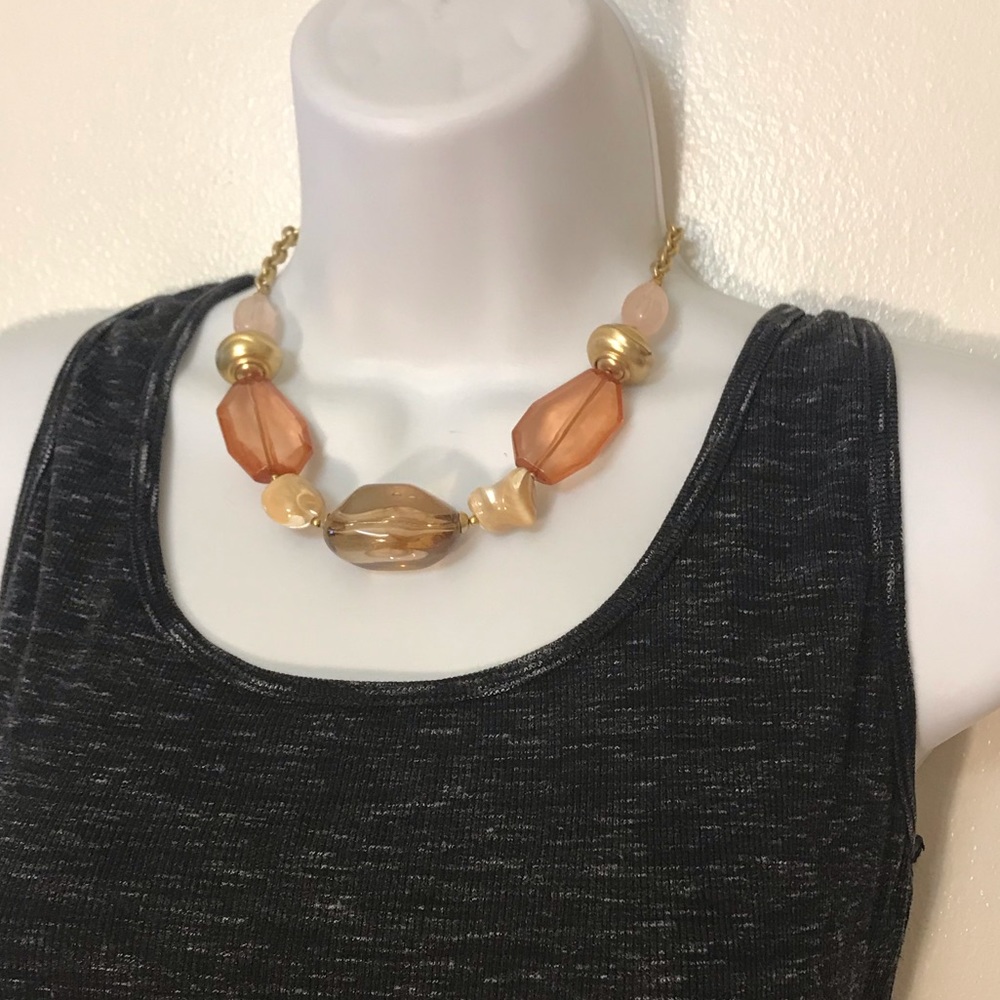 Gold and stone like choker